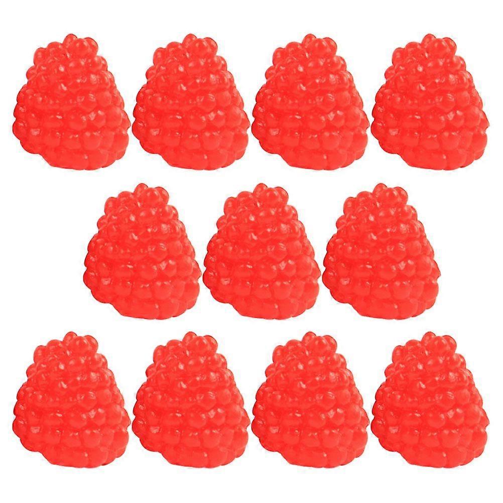 16pcs Artificial Raspberry Model Fake Fruits Model Faux Fruit Decoration Simulation Fruit Prop