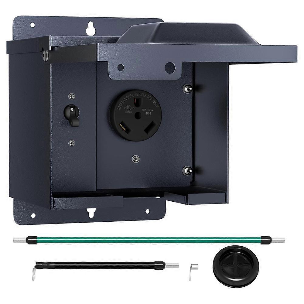 POP-1 30a RV Distribution Box American RV Distribution Box Distribution Cabinet Power Socket Box with Circuit Breaker