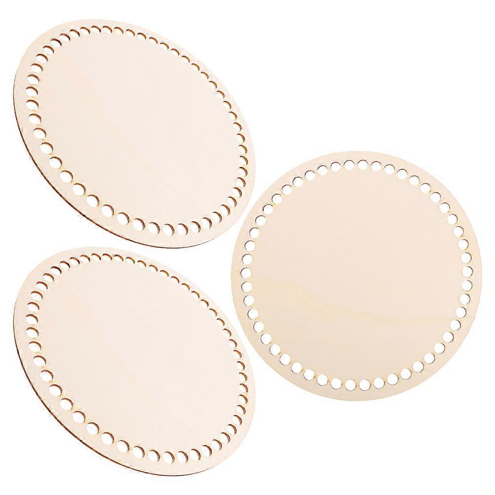 Versatile 3Pcs Weaving Wood Base For Crafting Beginners Perfect For Home Office Use Easy To Carry