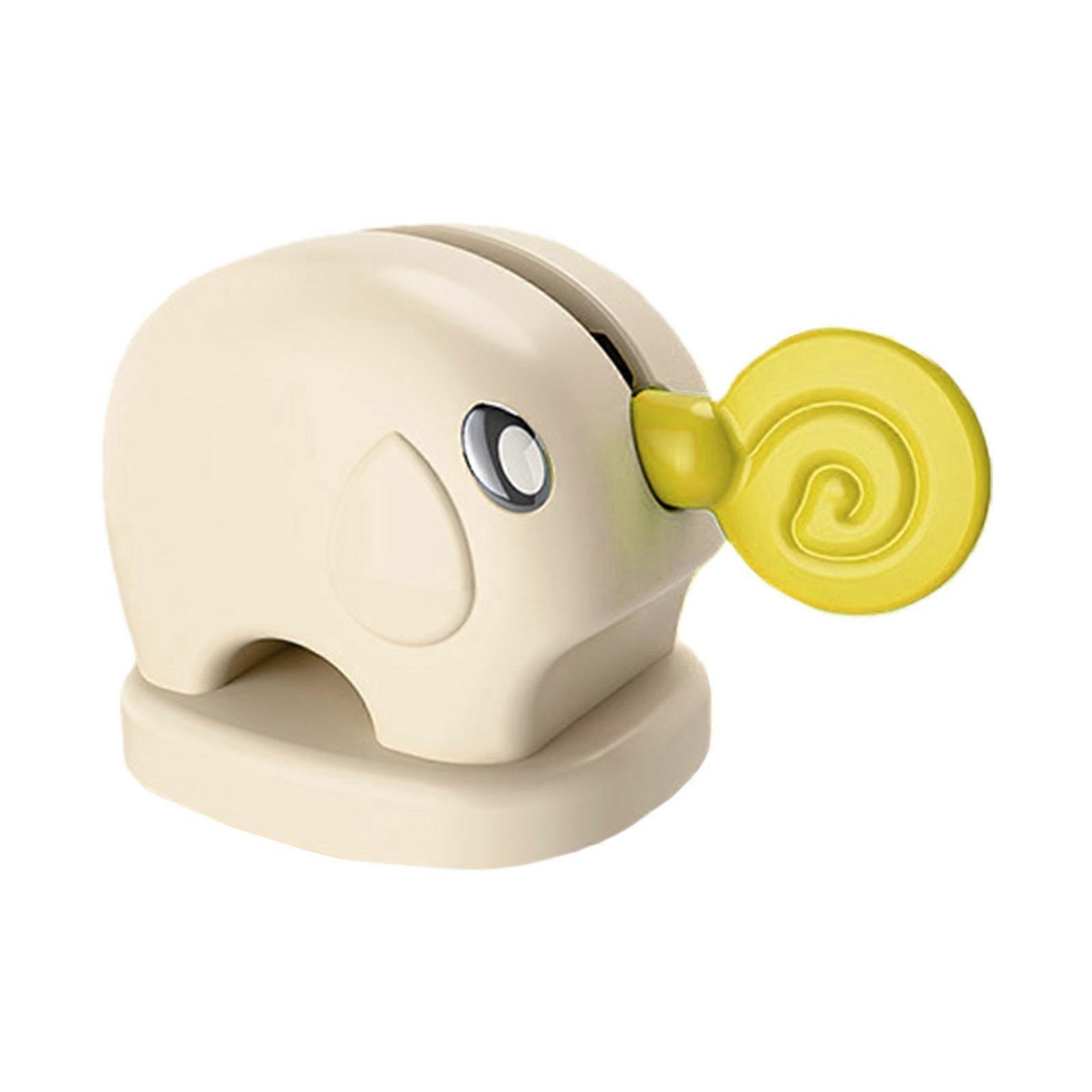 Multipurpose Automatic Toothpaste Tube Squeezer Suction Cup Elephant Shape Toothpaste Dispenser For Home Bathroom Use  Yellow