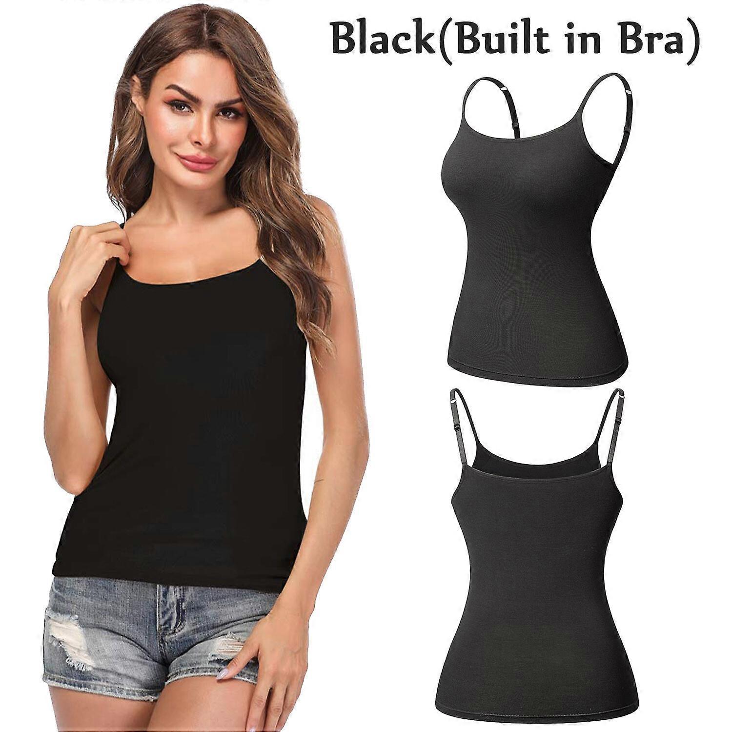 Women Camisoles With Built in Shelf Bra Comfortable Cami Adjustable Tank Tops