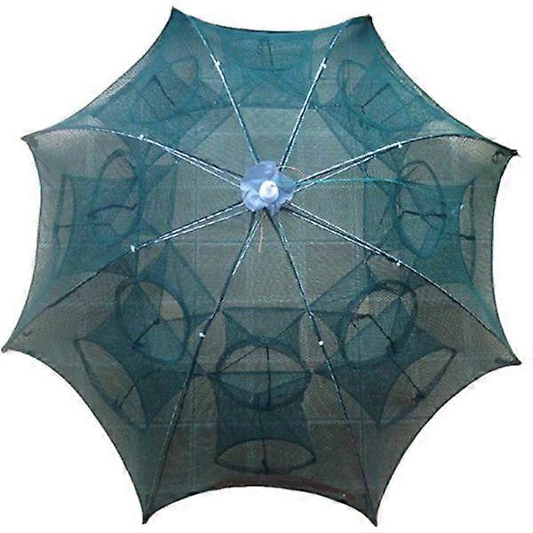 Luminous fish attracting net, shrimp net, shrimp cage, fish cage, foldable fishing net, thickened and reinforced 16-hole umbrella fishing net