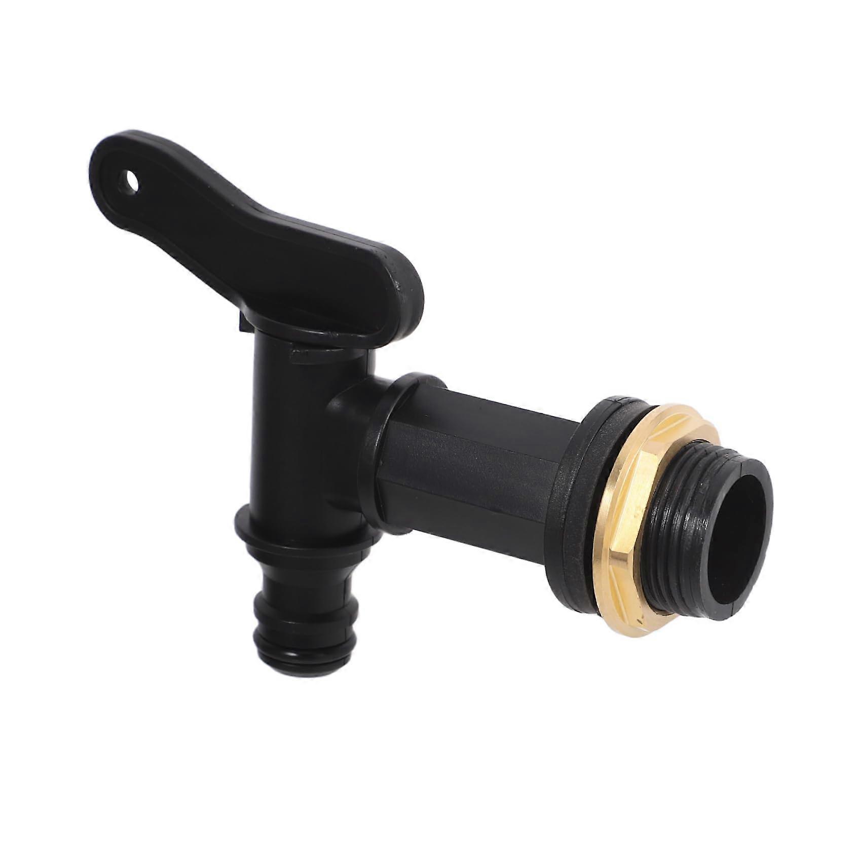 Rain Barrel Spigot Kit with Brass Threads, Adjustable Flow Control Plastic Water Tank Valve for Garden