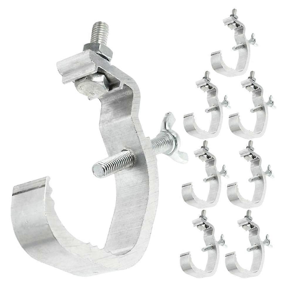 Stage Light Clamp Hook Aluminum for Spotlights 8Pcs Silver Material