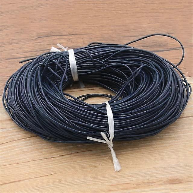 Cowhide Leather Round Cord 5m 13mm for Jewelry Making, DIY Bracelet and Craft String