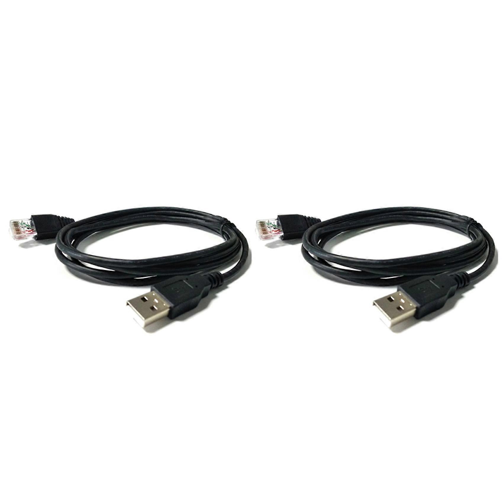 2X USB to RJ50 Console Cable AP9827 for APC Smart UPS 940-0127B 940-127C 940-0127E with Molded Strain Relief Boot,5M