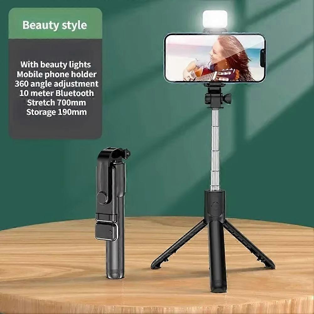 Selfie Stick Wireless Tripod Stand with Light Bluetooth Remote Extendable Tripod for Mobile Live Streaming