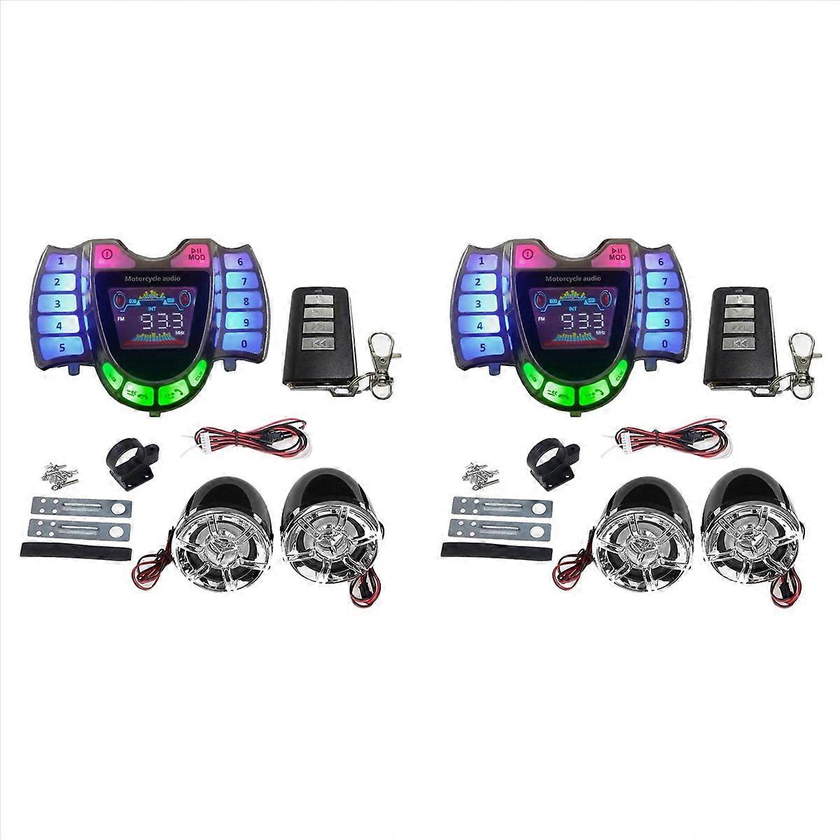 Motorcycle Stereo Speakers Wireless Bluetooth MP3 Player Waterproof