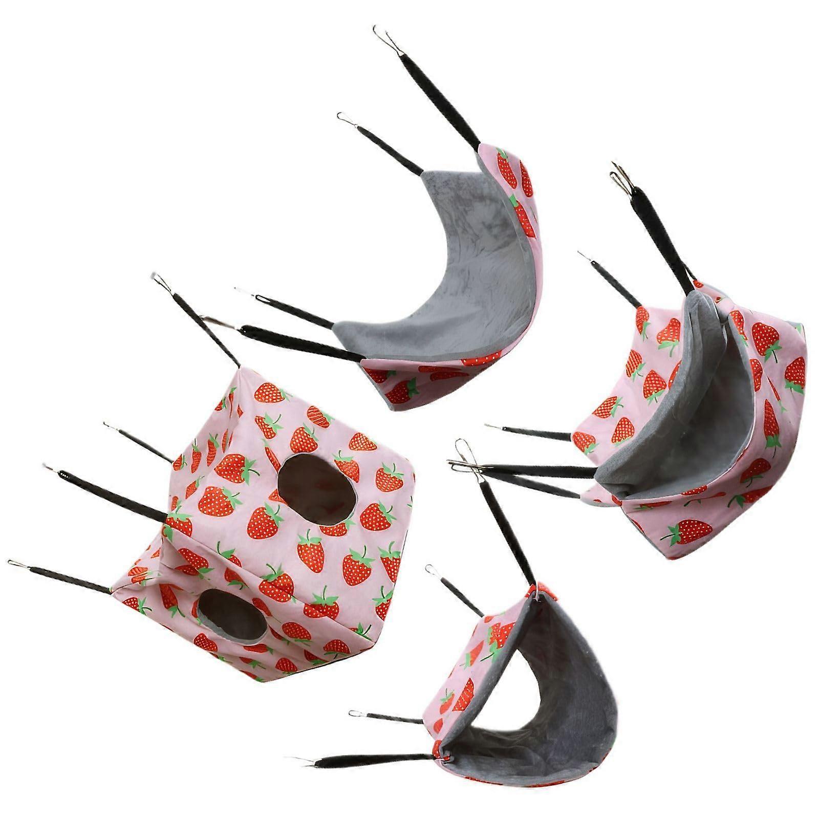 Small Pet Hammock Set with Hanging Bed, Tunnel and Nest for Hamsters, Ferrets, Rats, Chinchillas