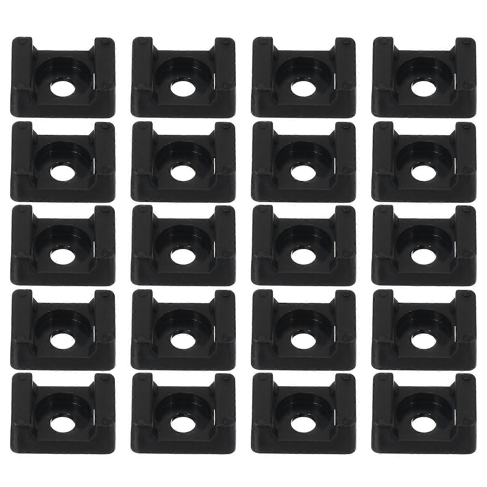 120pcs Cable Tie Mounts Cable Tie Bases Saddle Type Mount Wire Tie Base Holder