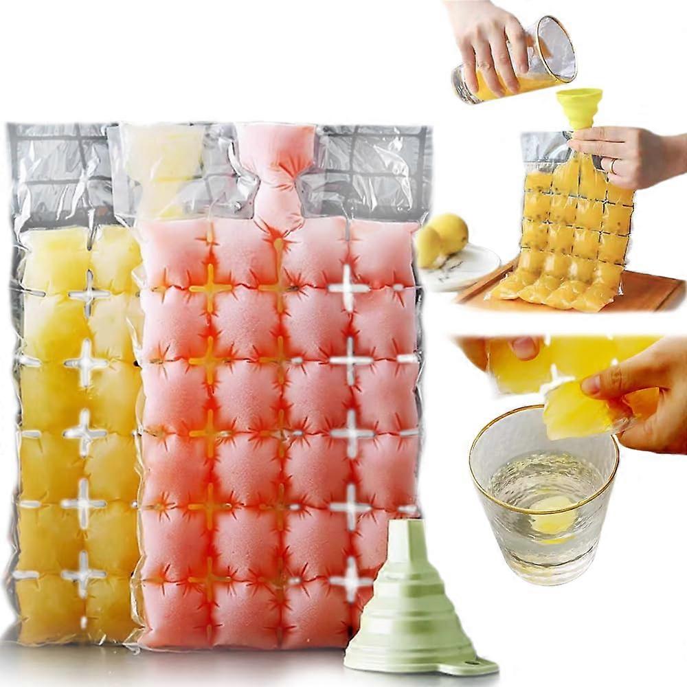Disposable Ice Cube Bags SelfSealing Leakproof Design with Funnel SpaceSaving Freezer Storage 20P480PCS