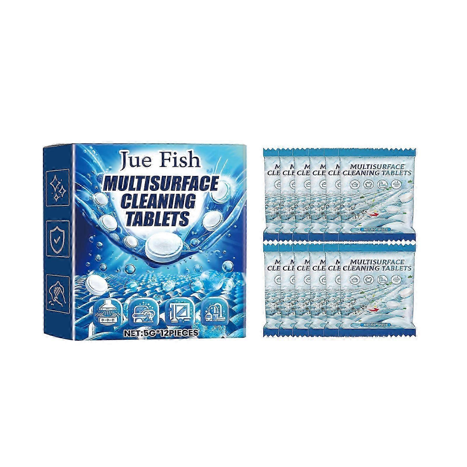 multi-surface decontamination effervescent tablets contain sodium bicarbonate and citric acid