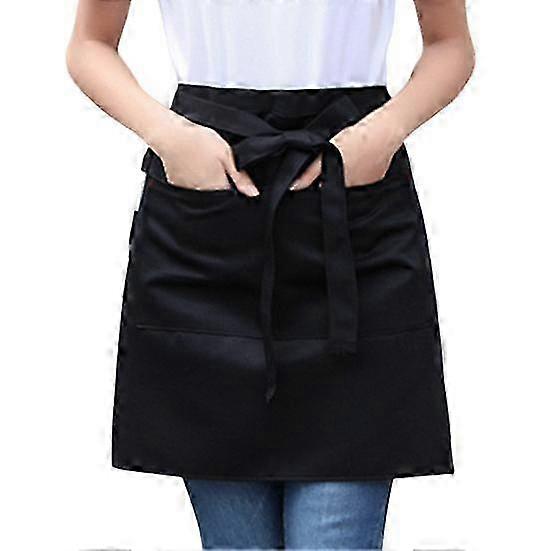 Water Resistant Waist Apron for Chef with Practical Front Pockets