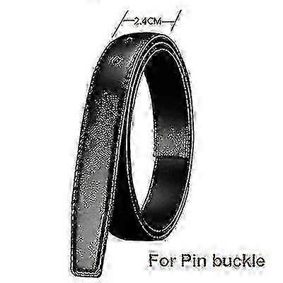 Belt without Buckle, Genuine Leather, Black, Various Widths for Men