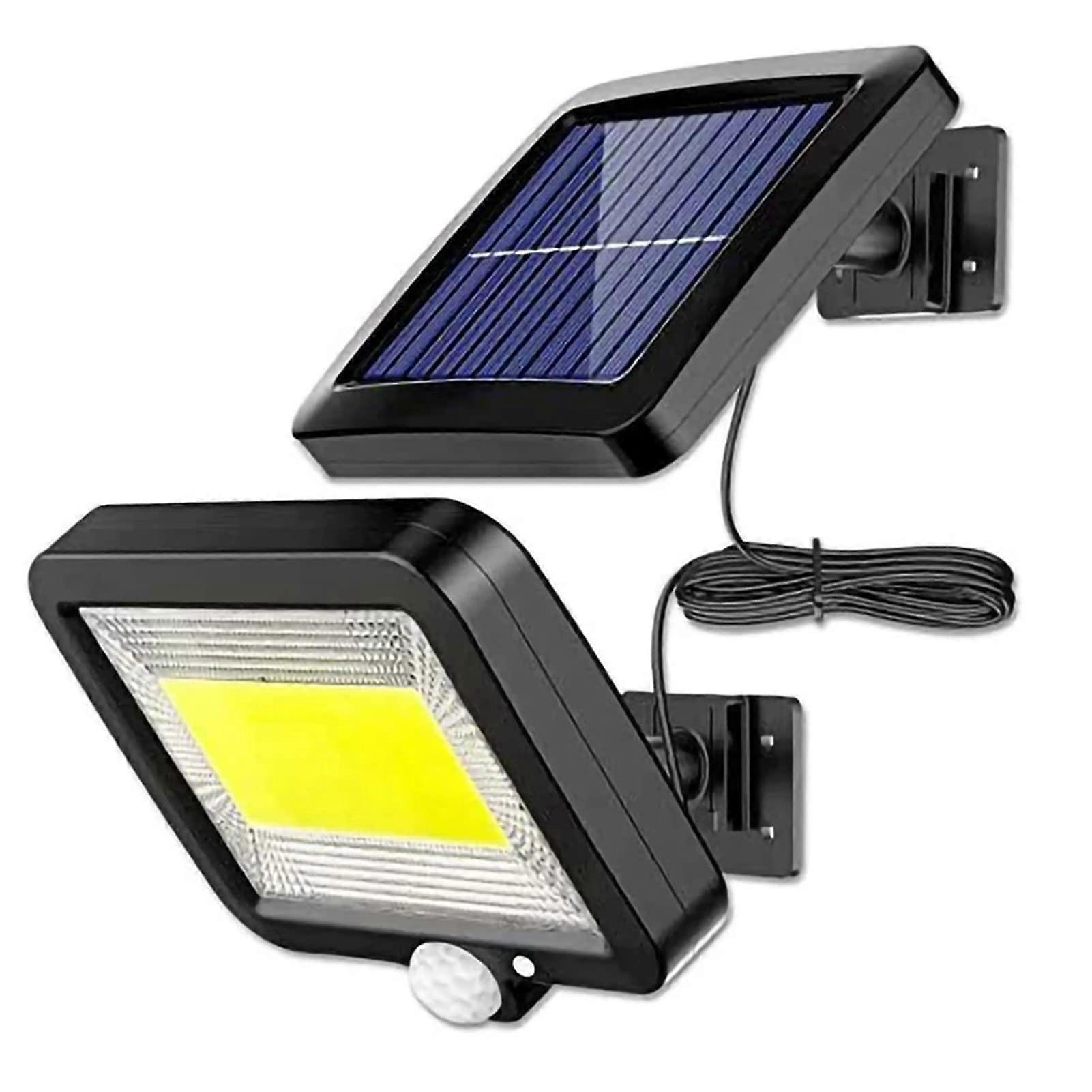 Solar Security Light 100 COB LED Ultra Bright IP65 Waterproof Outdoor Solar Flood Lamp with PIR Motion Sensor