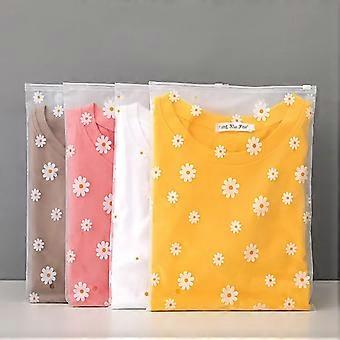 10pcs Storage Bags Daisy Zipper Large Capacity Clothes Shoes Organizer Portable Makeup Toiletry Bags