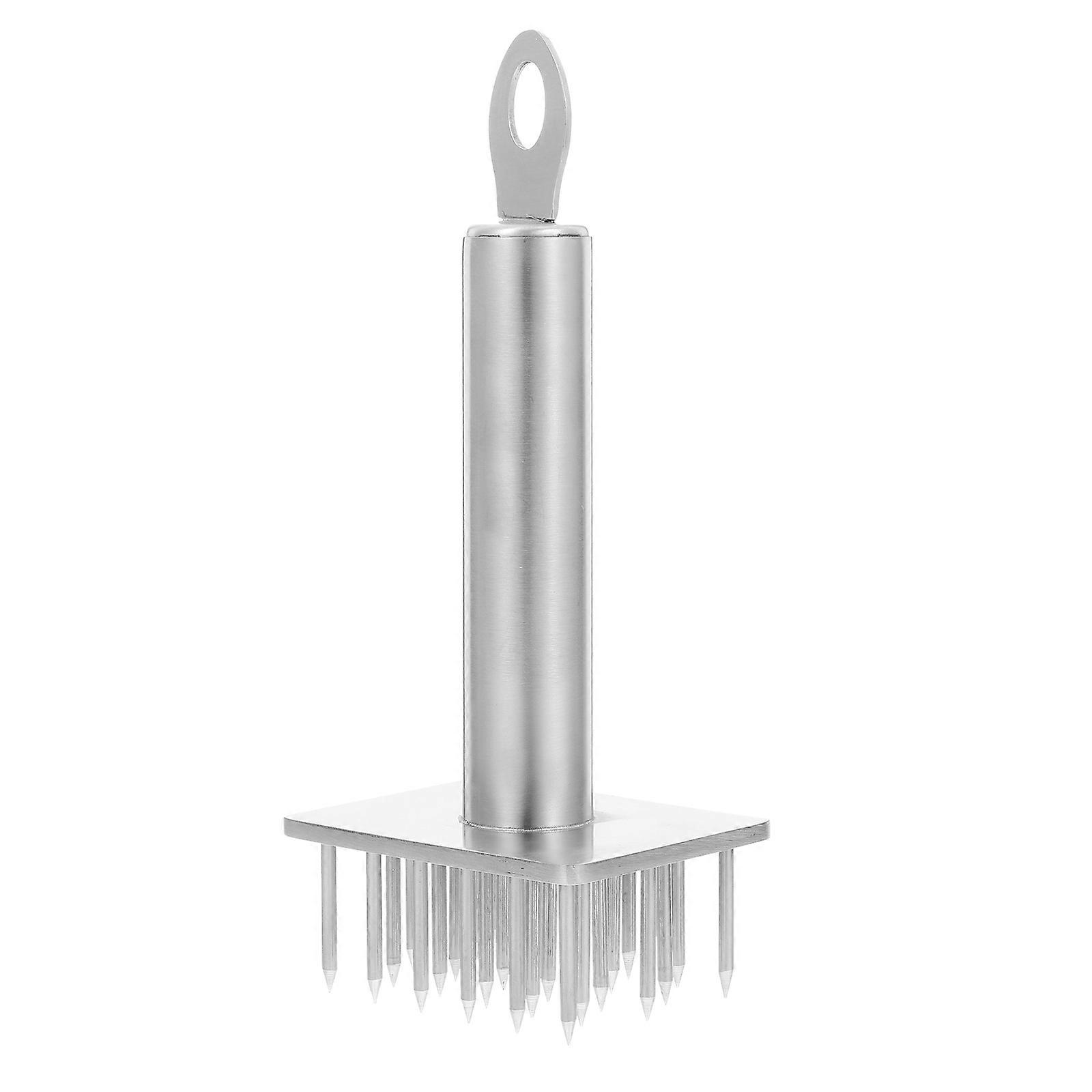 Meat Inserter Kitchen Meat Tenderizer Tool for Cooking Silver