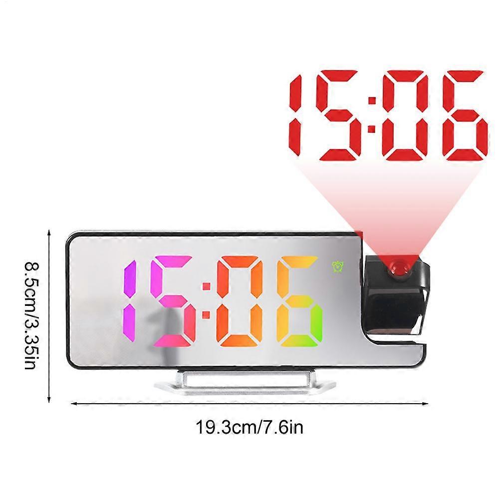 Digital Projection Clock Multifunctional Indoor Outdoor Digital Alarm LED Display Bedside Desktop Clock Projector for Home Dorm