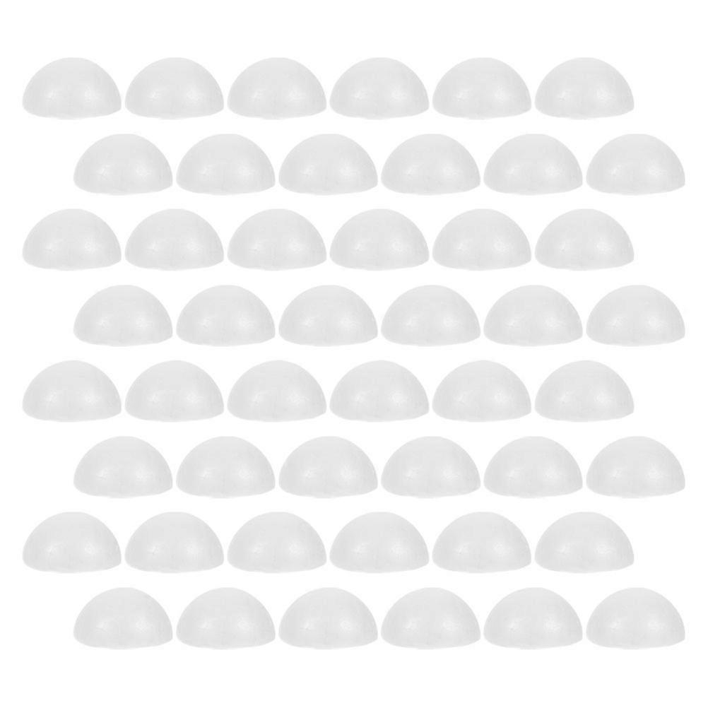 White Hemispherical Foam Balls Polystyrene for DIY 100Pcs Party Decorations