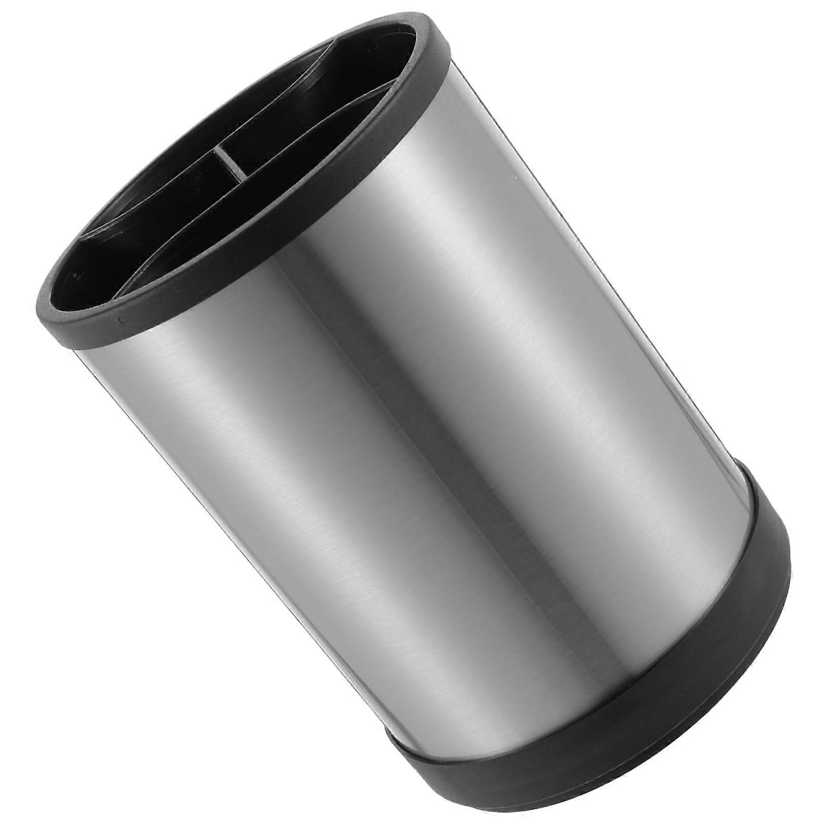 Rotating Utensil Holder Stainless Steel Cutlery Organizer 360° Design MultiSection Countertop Storage