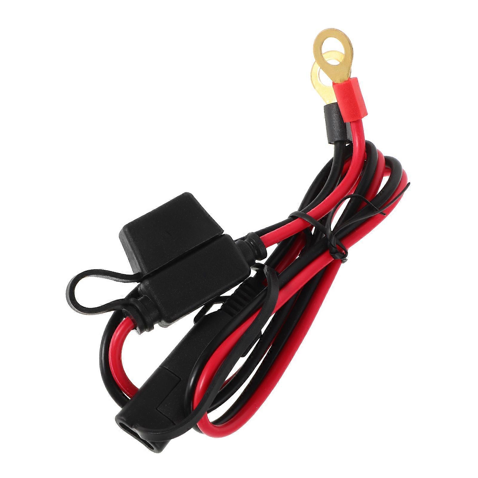 Battery Charger Extension Cable for Motorcycle Use with Quick Disconnect Multi