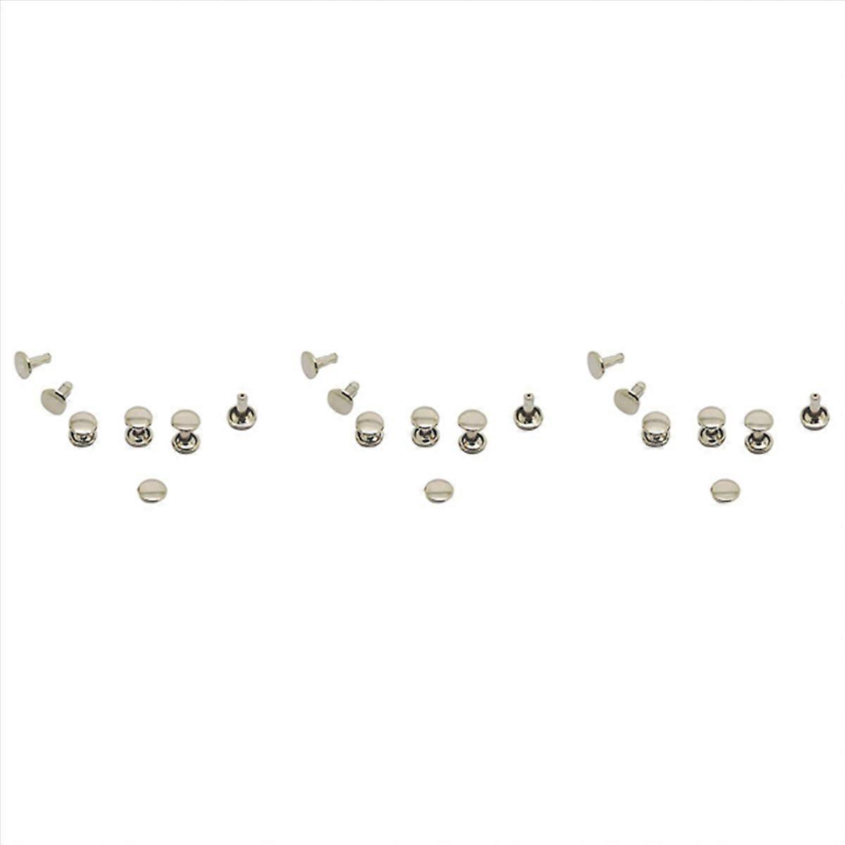 100 pcs DIY Rivet Rivet Rivet Metal Conseil - Argent