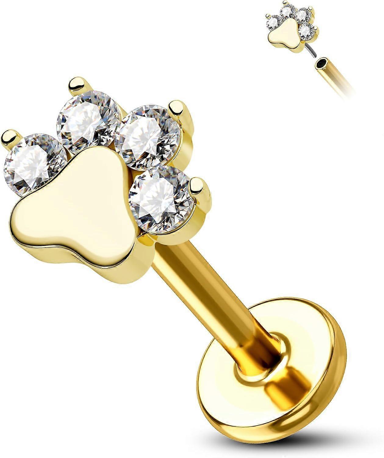 G23 Titanium Flat Back Earrings 16g Threadless Helix Conch Piercing Jewelry 8mm