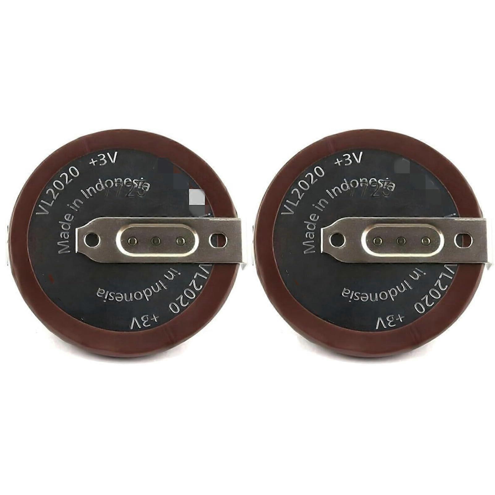 2X VL2020 Key Fob Battery Replacement Rechargeable Coin Cell for BMW 1 3 5 6 7 Series E90 E92 E93