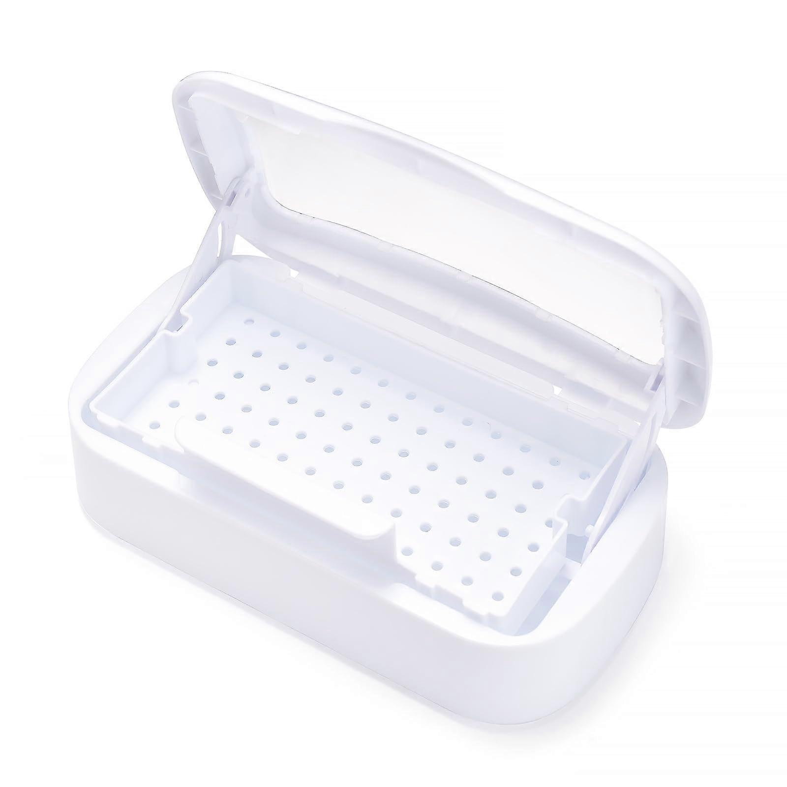 Nail Tool Sterilizer with Transparent Lid and AutoLift Tray, Plastic Manicure Sterilization Box