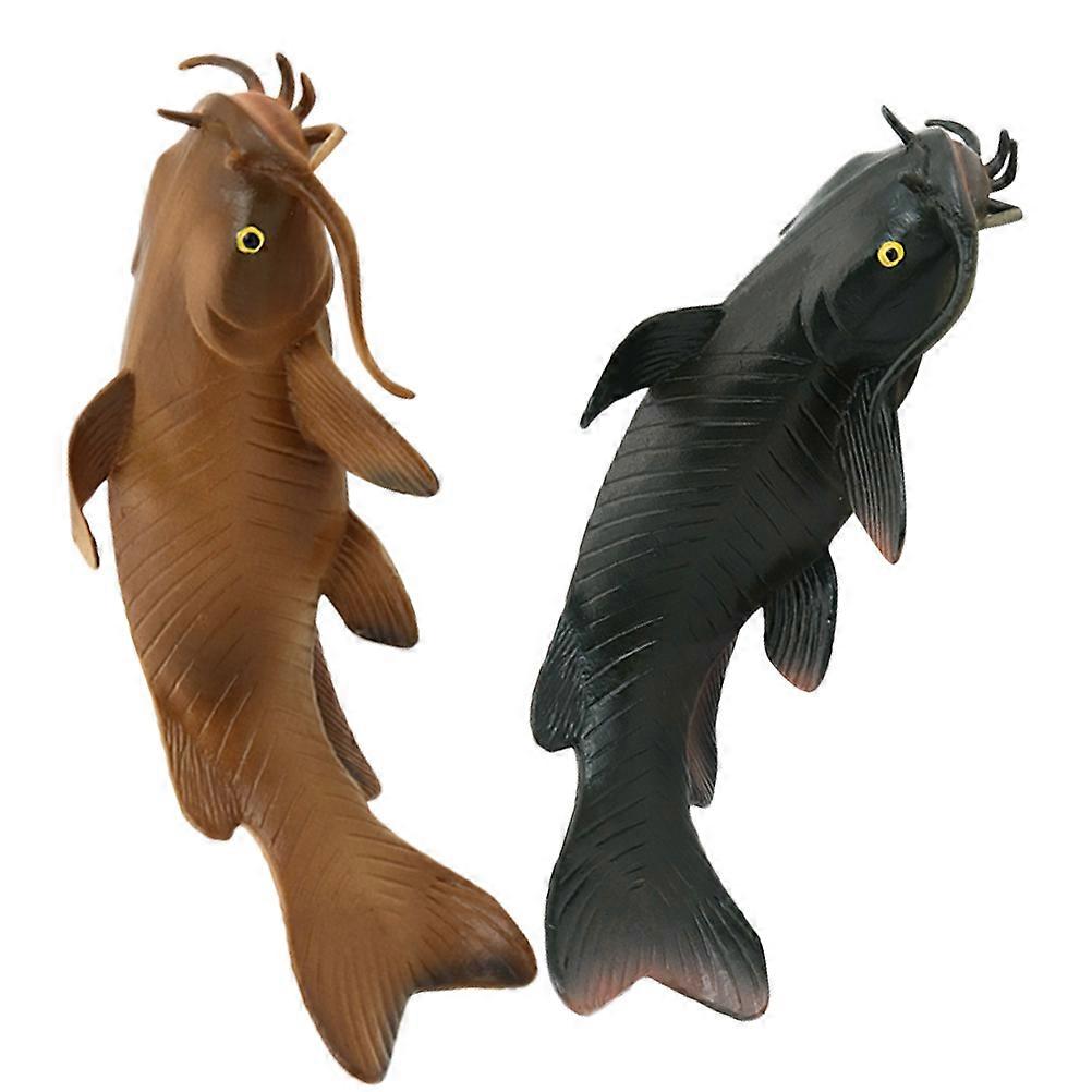Simulation Fish Figurines Plastic 2Pcs Realistic Fish Models for Educational Use