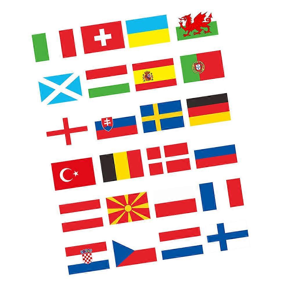 String Flag Banner for Decoration Made of Polyester Assorted Color 24 Pieces