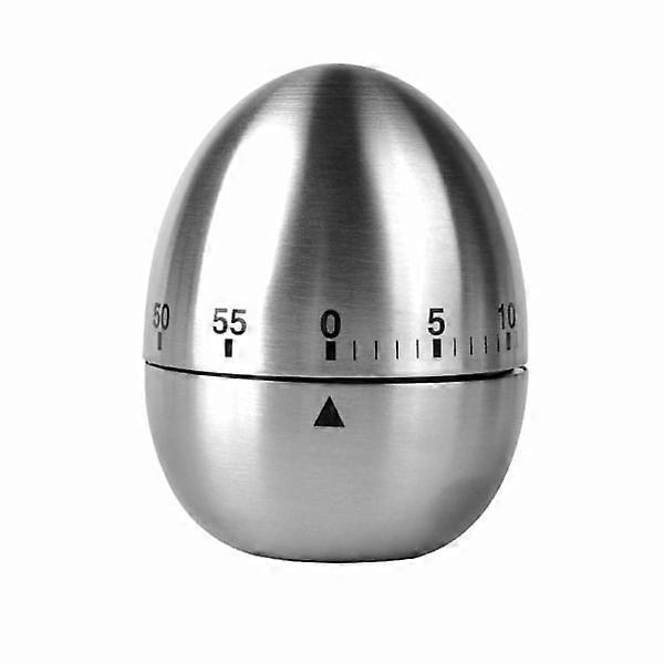 Mechanical kitchen timer egg timer in stainless steel - Silver
