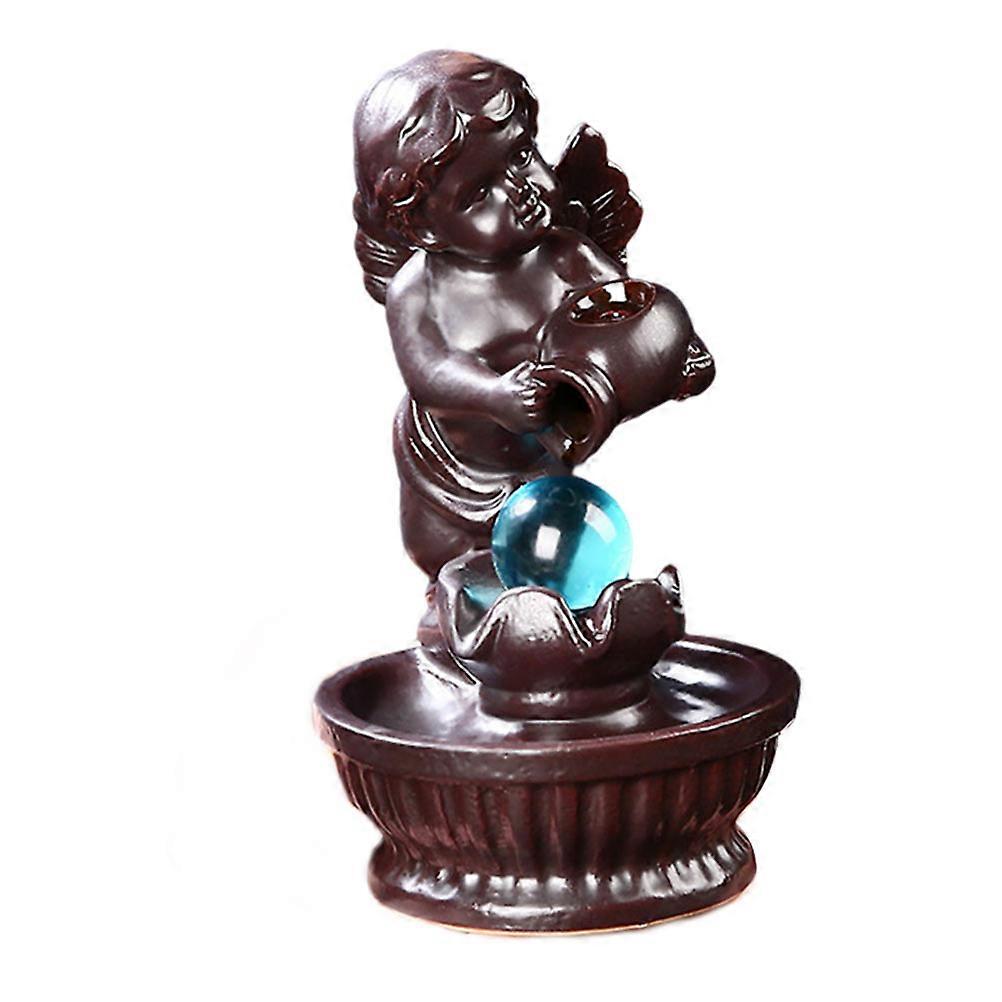 Coffee Ceramic Incense Burner Holder for Aromatherapy 2Pcs Set