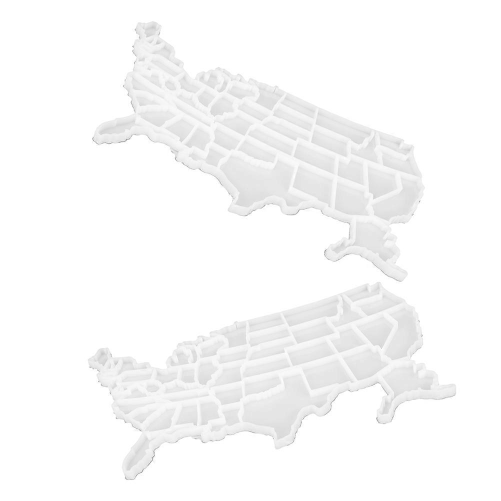 America Map Mold Puzzle Mold for 2Pcs Creative DIY Use