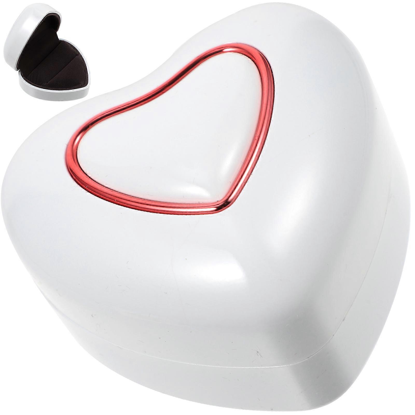 Heart Shape Ring Holder Box with LED Light for Proposal 2Pcs