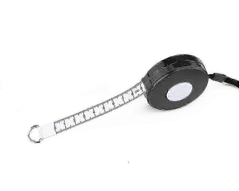 205cm Black Retractable Tape Measure with Rope