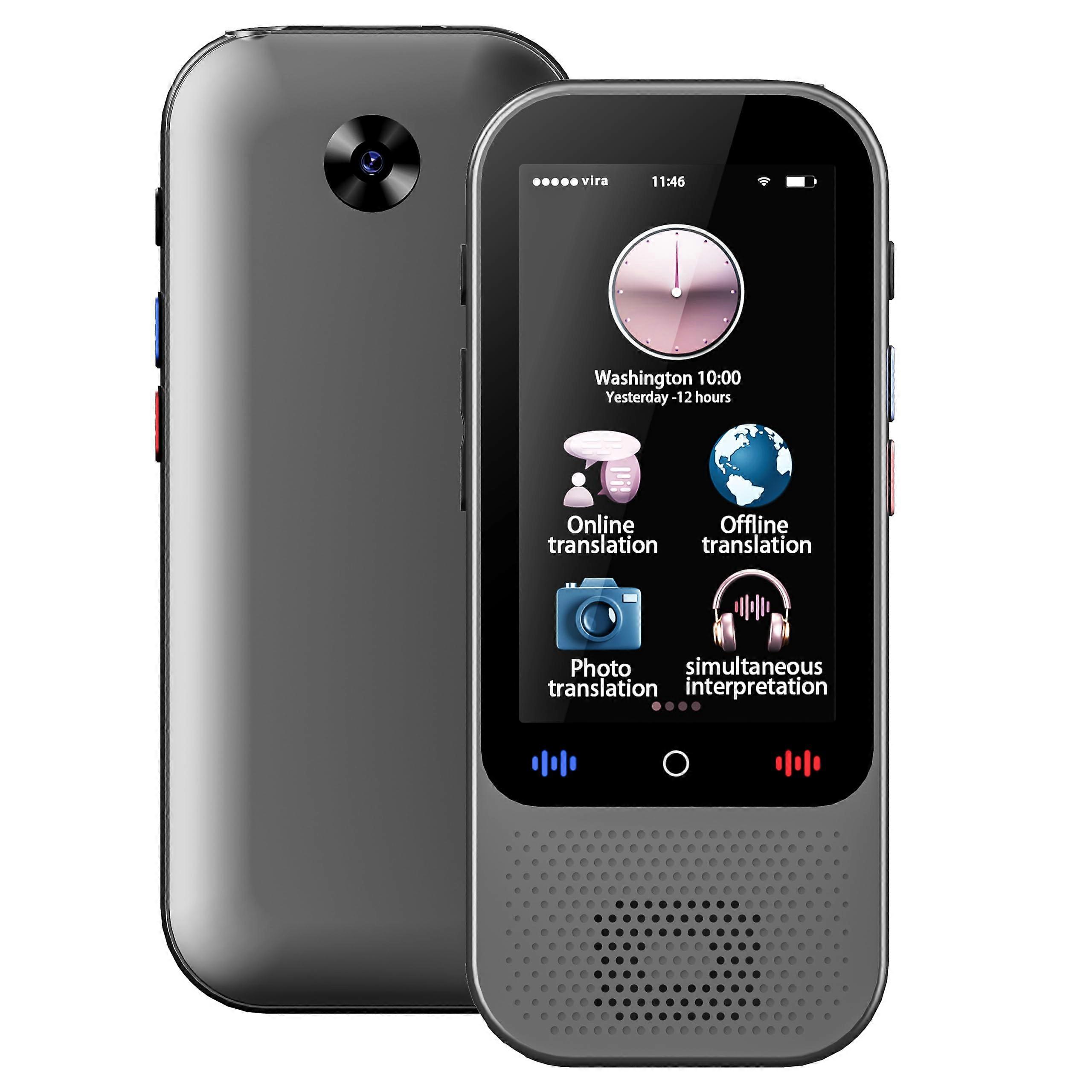Language Translator Device S80 Pro AI Voice Translator 138 Languages RealTime TwoWay Offline Translation for Travel Business Learning Grey