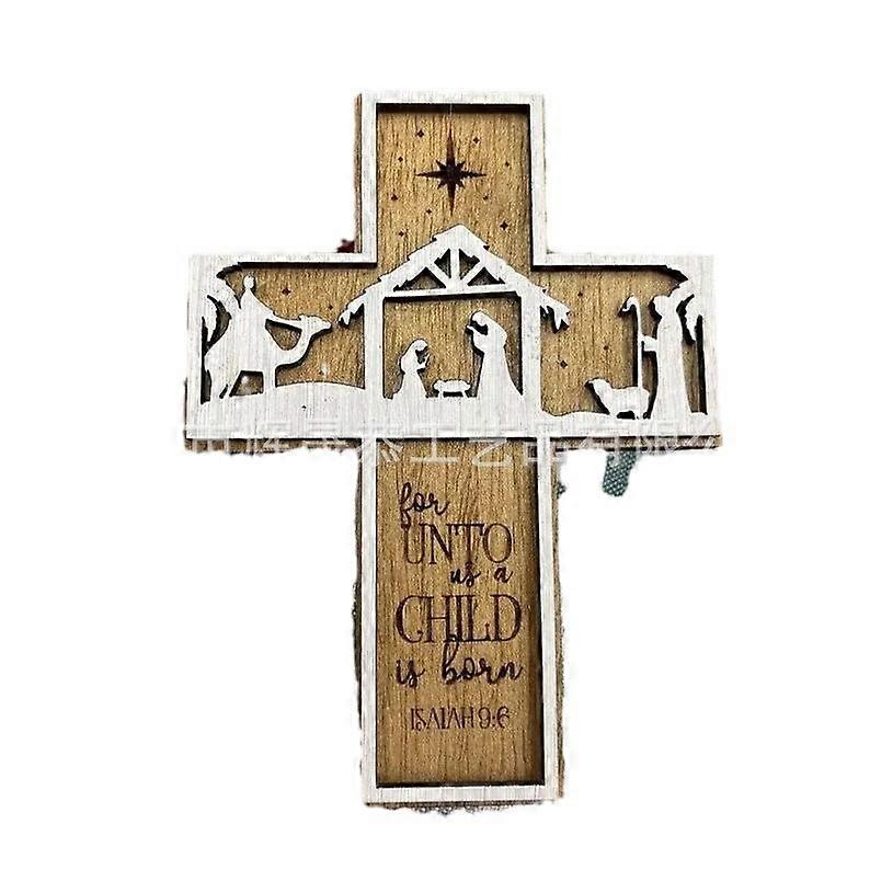Cross Nativity Scripture Nativity Cross Scripture Christmas Ornament