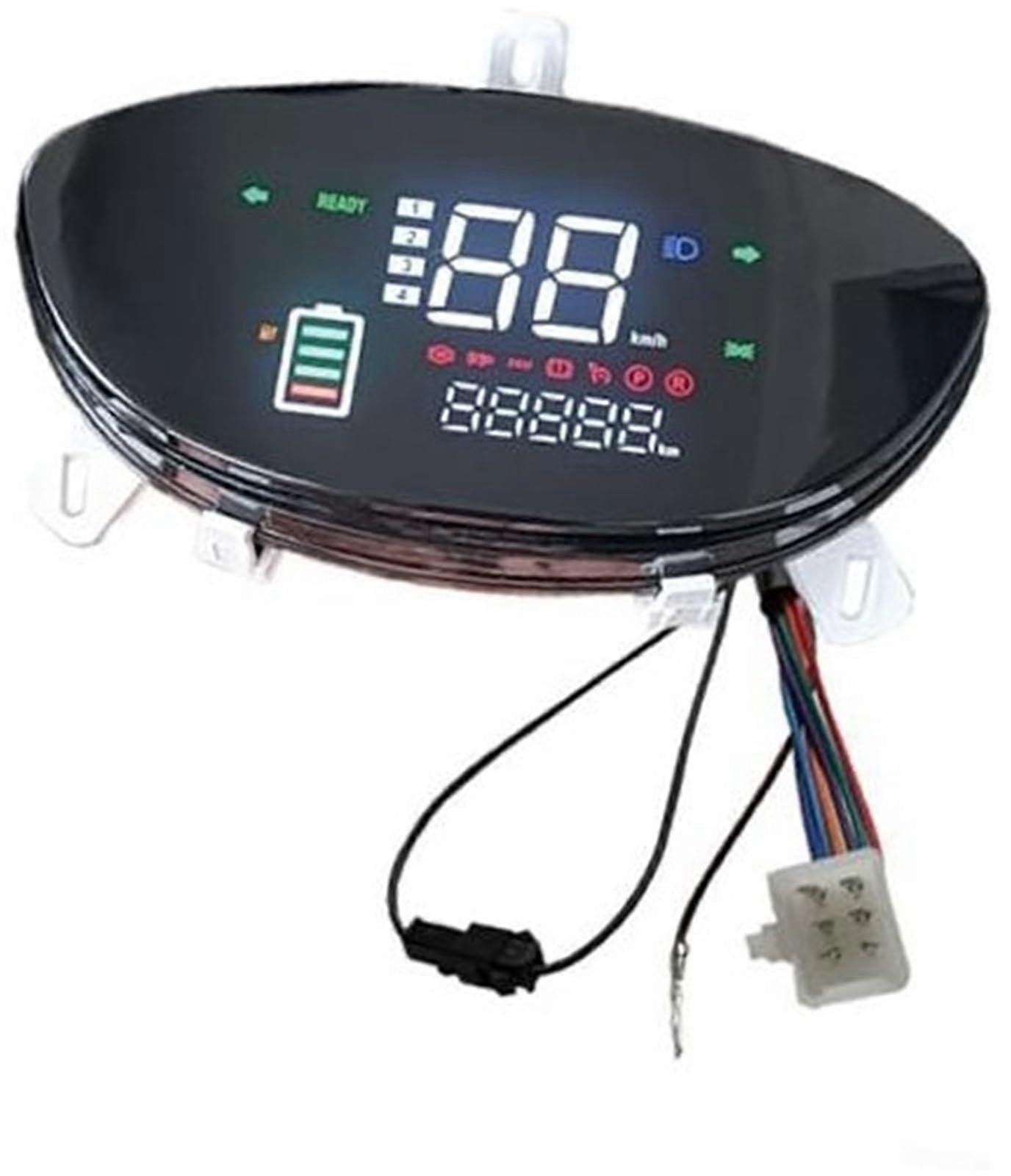 48V72V Electric Scooter LCD Display Speedometer with 6Pin Controller and RealTime Ride Data