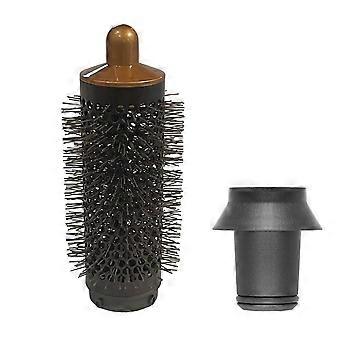 3-teiliger Zylinderkamm mit Adapter für Airwrap Styler / Ultraschall-Haartrockner, Lockenstab, Gold & Grau