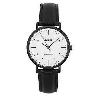 Casio Standard Analog Lederarmband White Dial Quarz LTP-VT03BL-7B Damenuhr
