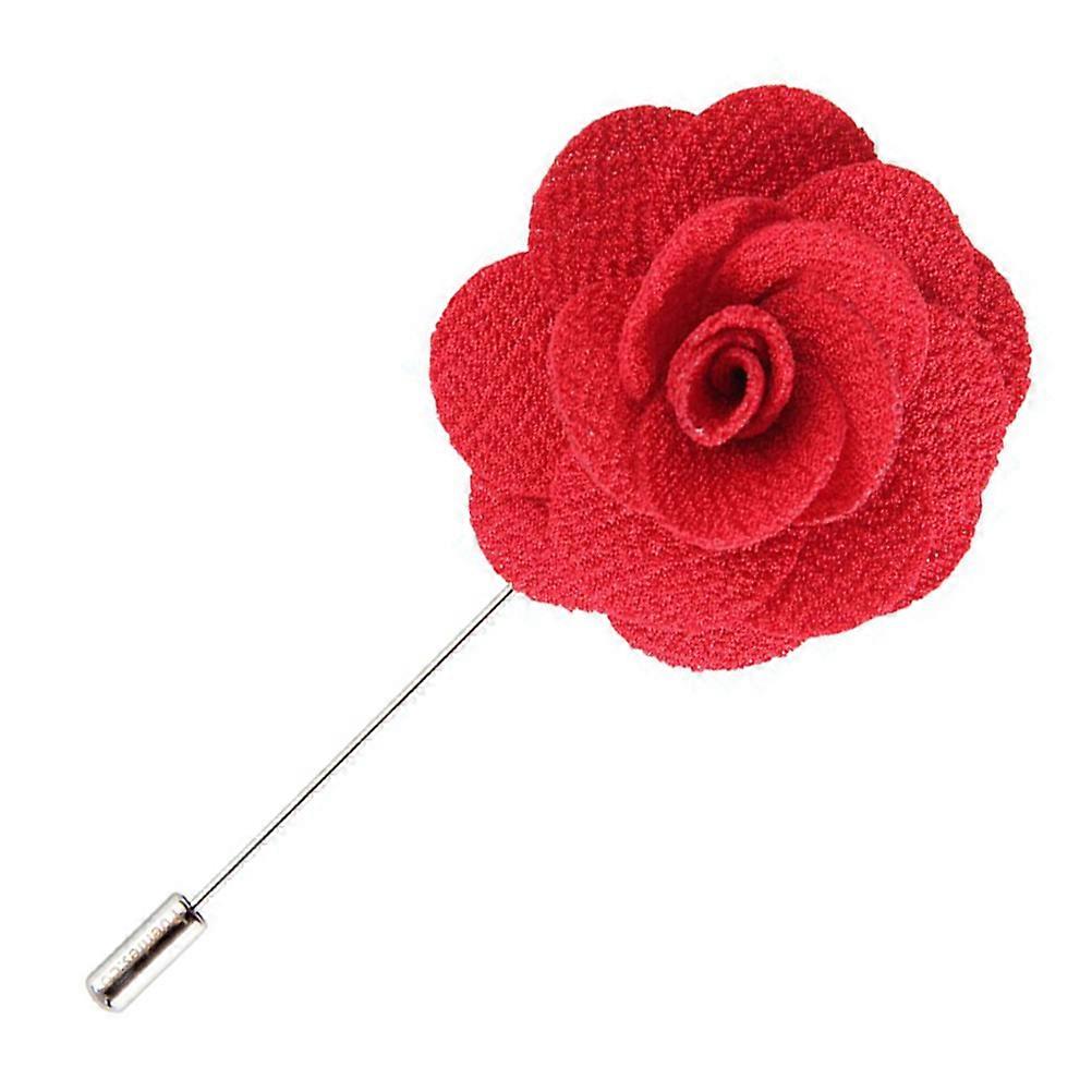 Brooch Men Handmade Boutonniere for Men Use Red