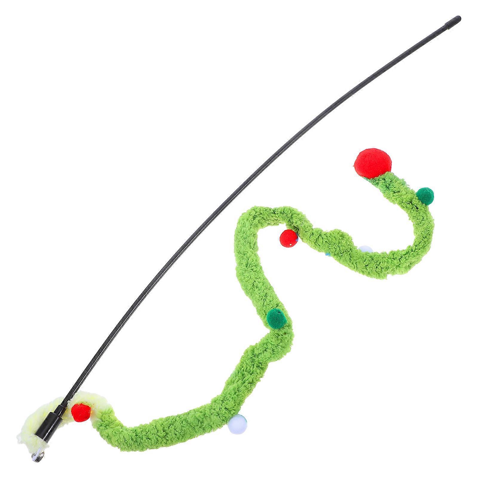 Plush Interactive Cat Toys Teaser Wand with Bell 3Pcs for Playtime