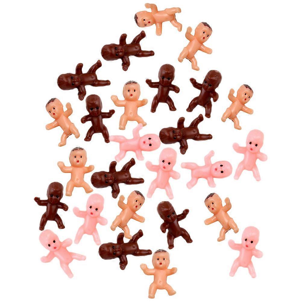 60pcs Miniature Plastic Babies Models for Party Decorations