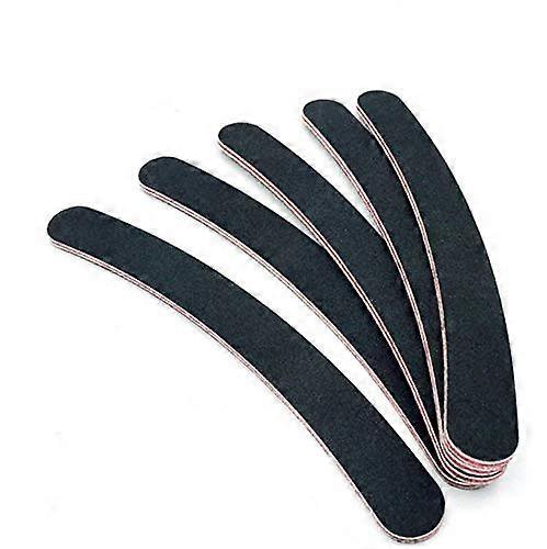 10PCS Professional DoubleSided 100/180 Grit Nail File and Buffer with Safe Rounded End for Salon