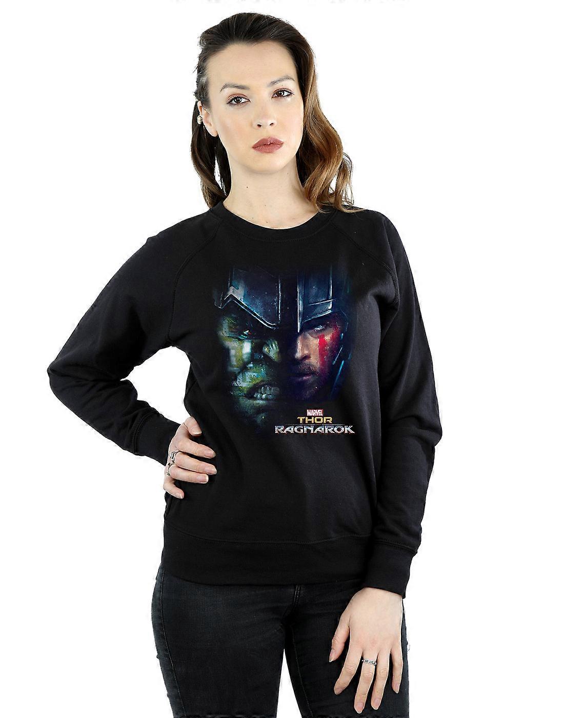 Marvel kvinders Thor Ragnarok Hulk Split Face Sweatshirt
