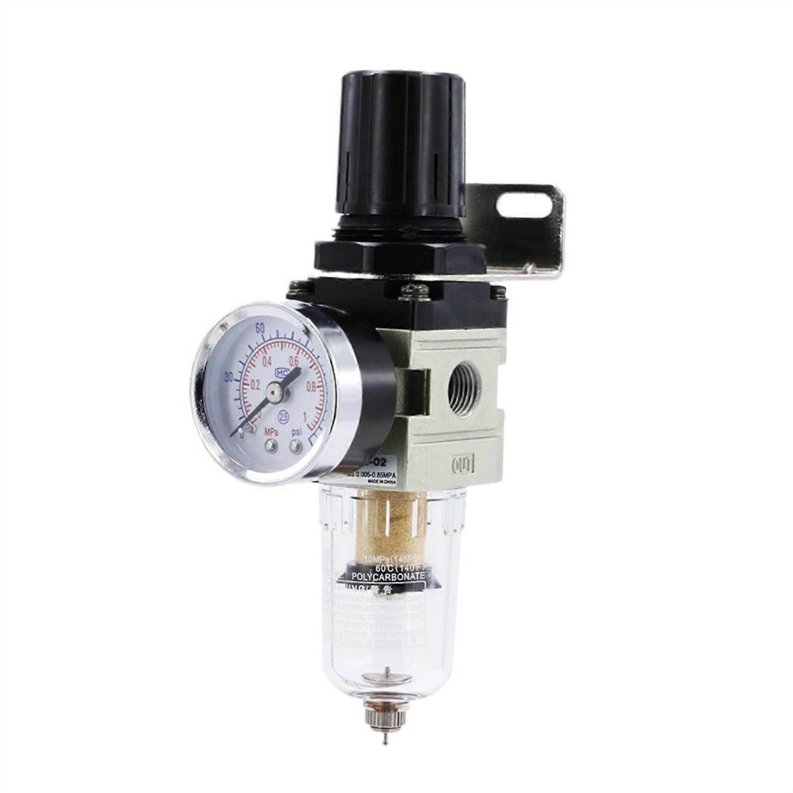 AW200002 1/4 Inch Air Filter Regulator with Gauge for Pneumatic Air Compressor, Precise Control