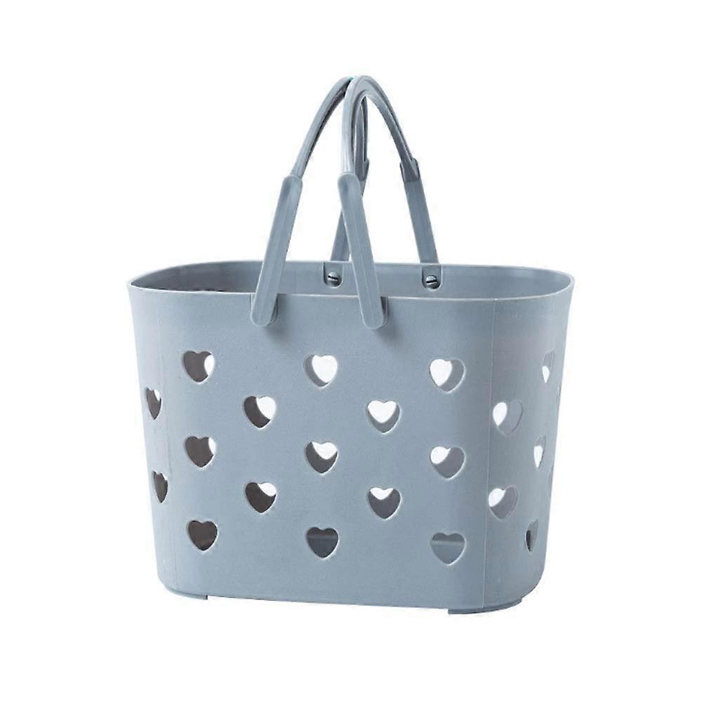 Large Capacity Gray Laundry Basket with Breathable Hollow Design for Clothes Storage Ref: 1859