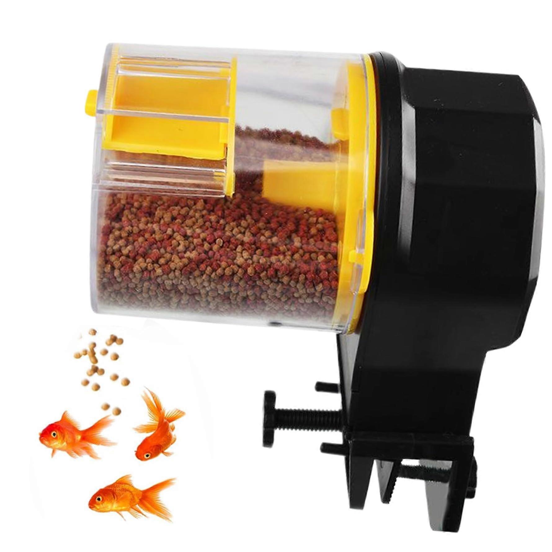 Automatic Fish Feeder with Timer, 210 and 100ML Large Capacity Battery Powered for Aquarium or Pond
