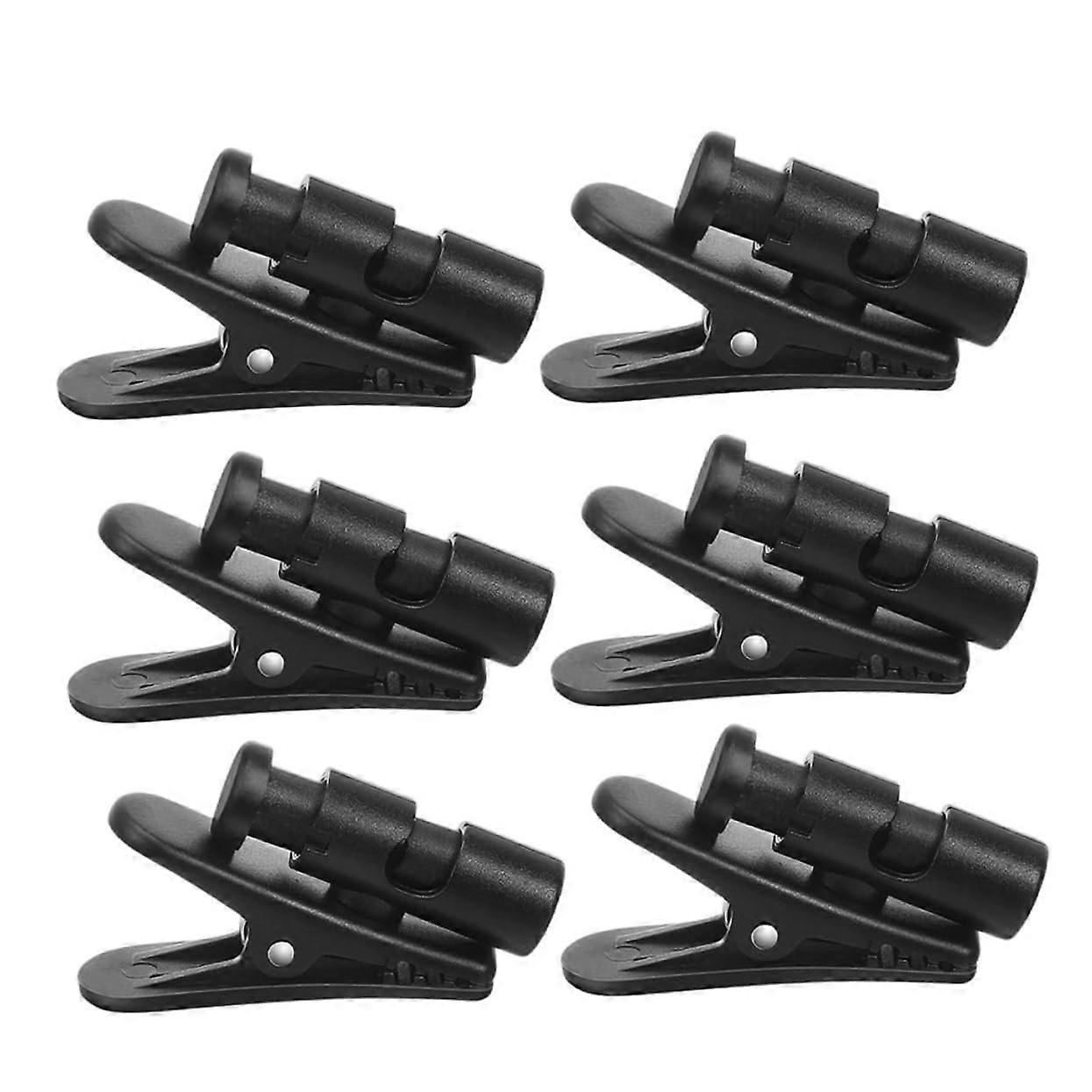 6pcs Rotatable Earphone Cable Clips for Clothing, Tangle Headphone Wire Holders